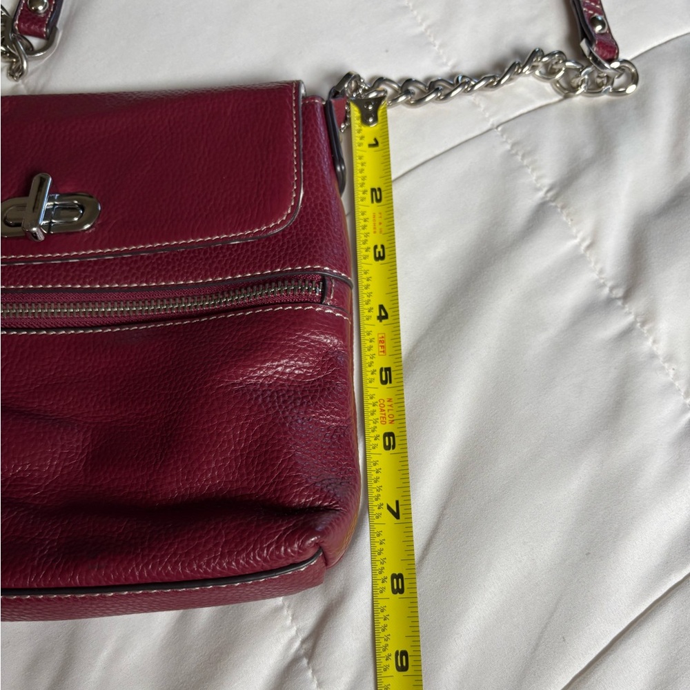 Clarks Elegant Red Leather Shoulder Bag - Picture 7 of 14